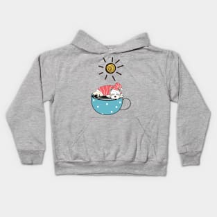 Lazy West Highland White Terrier Dog in the Morning Kids Hoodie